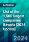 List of the 1,500 largest companies Bavaria [2024 Update] - Product Image